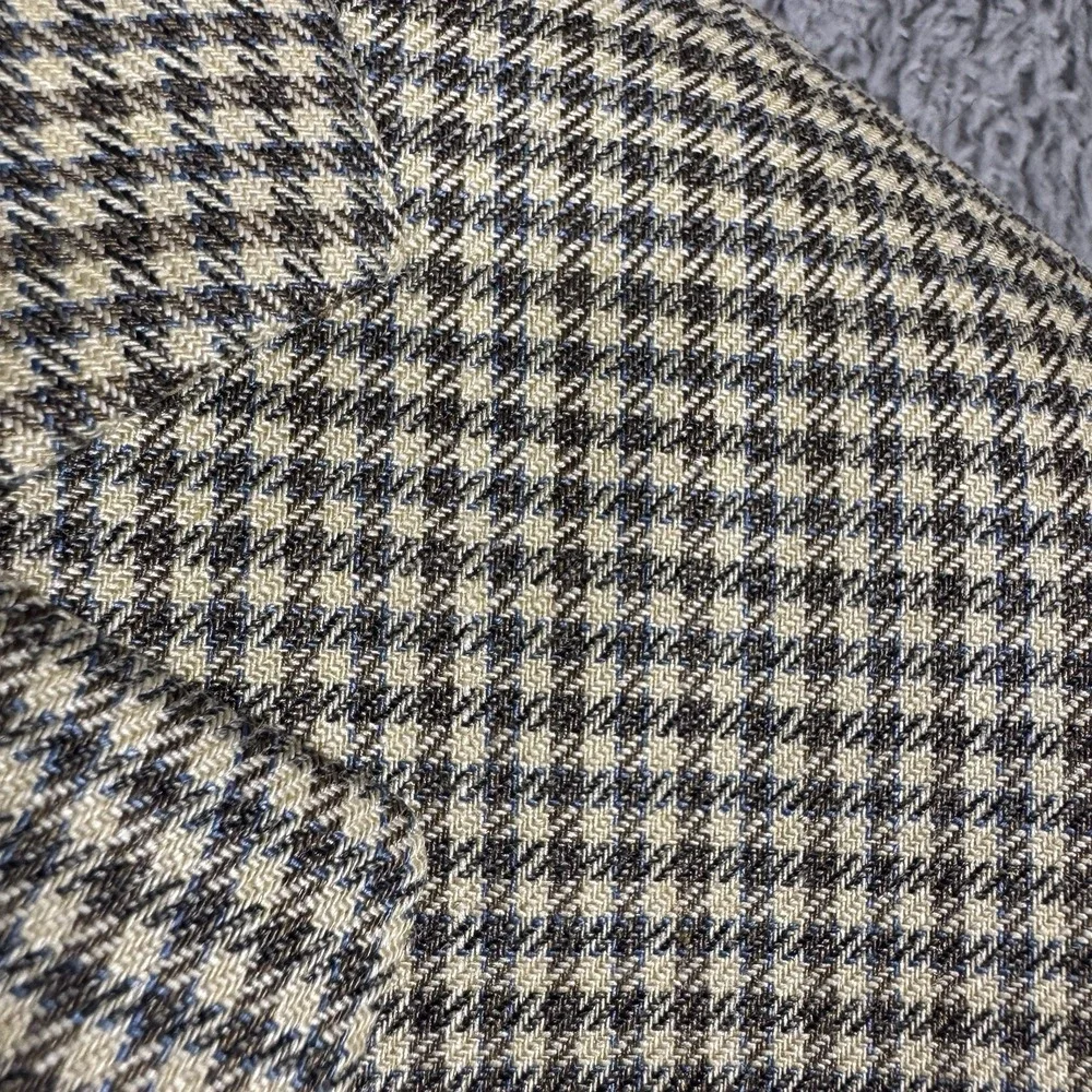 Jack Victor Sport Coat Mens 40R Wool Silk Houndstooth Blazer Jacket Landonwood